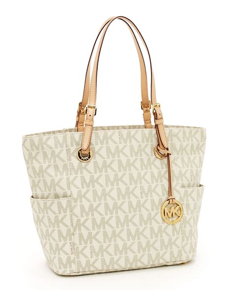 michael kors jet set large logo tote bag vanilla|michael kors designer tote jetset.